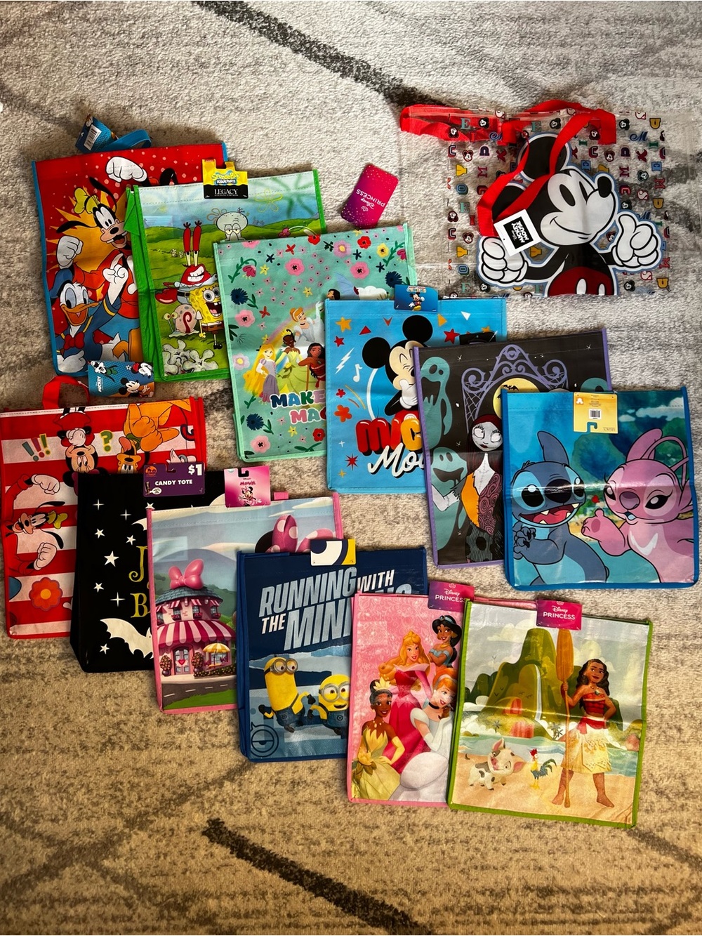NWT Bundle of 13 Disney Kids Reusable Gift Totes/Bags